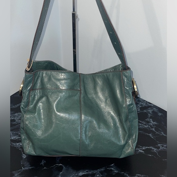 HOBO Handbag Render Shoulder Bag Polished Leather Sage Leaf AUTHENTIC NWT - Picture 5 of 8